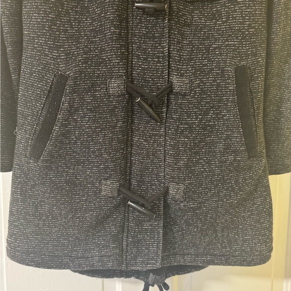 Rip Curl Black Zip Snap Toggle Closure Hooded Winter Coat• Large - Picture 4 of 7
